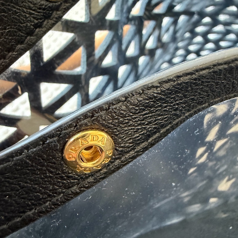 Gorgeous Prada Leather Laser Cut Top Handle Tote - Picture 12 of 16